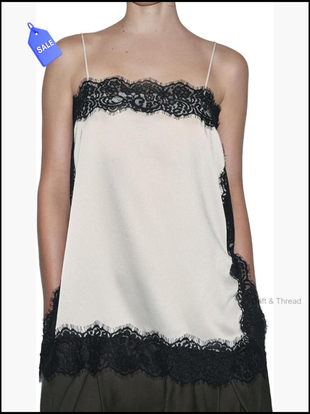 Silk Lace Trim Tank Top Going Out Cami Y2k Trendy Tops